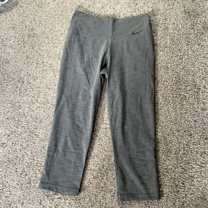 Nike Dri-Fit Heathered Gray 3/4 Leggings